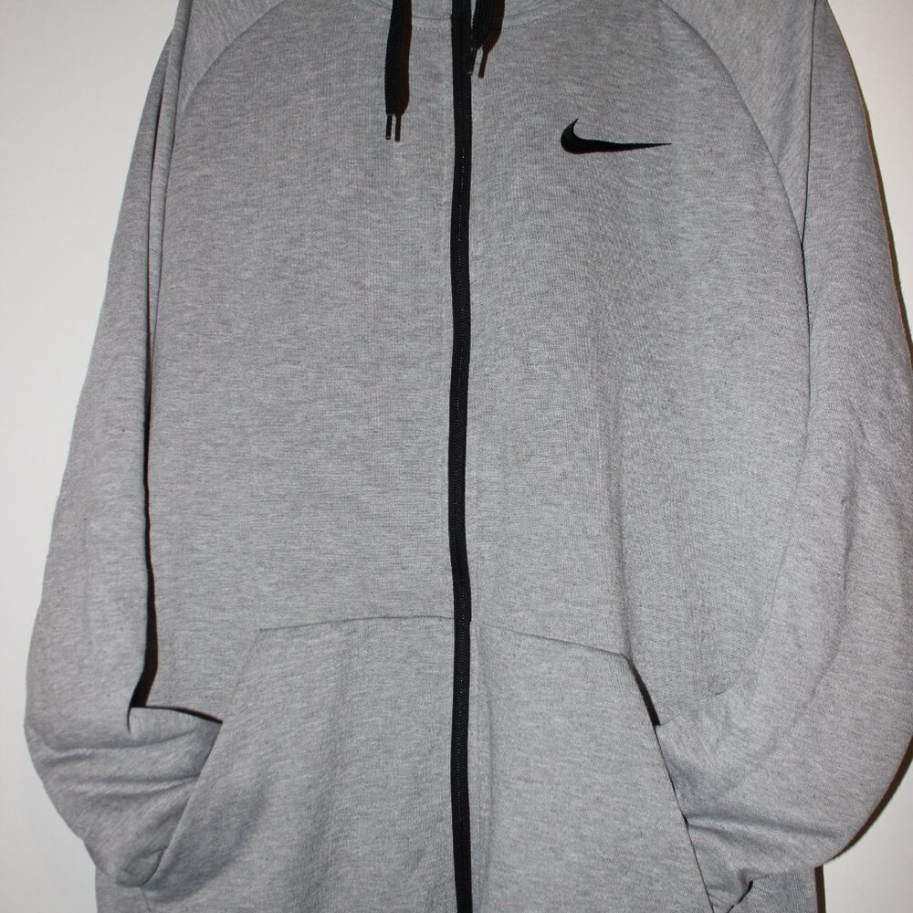 Mens Nike Hoodie Sweater XL/Gray/Zipper with pockets
